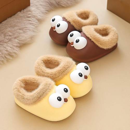 防水外穿居家秋冬季儿童棉拖鞋