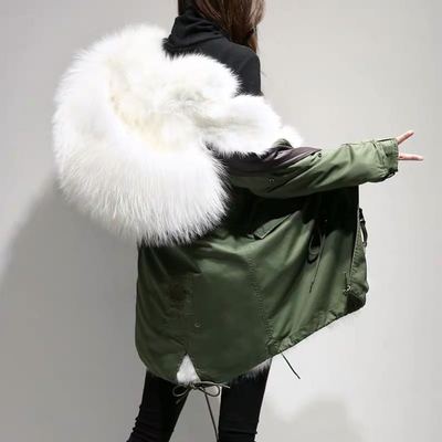 清仓派克服女年新款爆款貂可拆卸内胆皮毛一体女中长款仿皮草外套