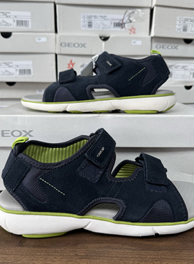 GEOX男士休闲牛皮魔术贴休闲凉鞋U926WB C4064