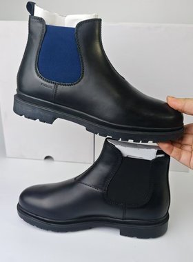 上海专柜撤柜GEOX健乐士/杰欧适男士透气牛皮切尔西靴U16DDA