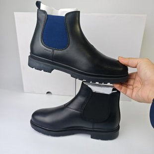 上海专柜撤柜GEOX健乐士 透气牛皮切尔西靴U16DDA 杰欧适男士