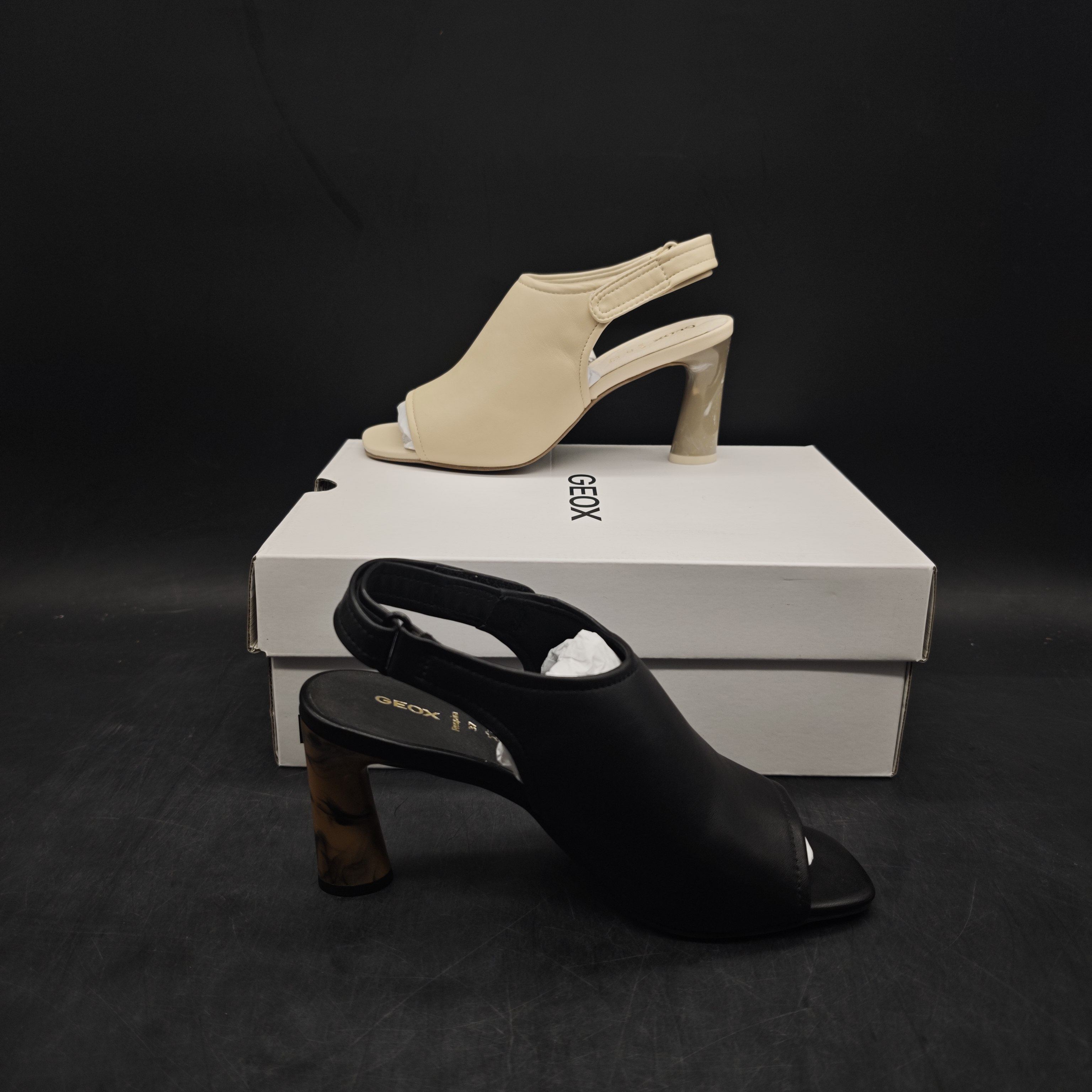 GEOX健乐士女士休闲漏趾凉鞋防滑鞋魔术贴粗高跟女鞋138537-99/02,女鞋,罗马凉鞋,淘宝优惠券,粉丝福利购,淘宝优惠卷