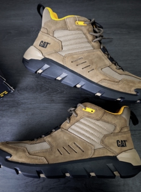 40/41码 CAT户外减震防滑低帮休闲鞋 工装靴 男款 棕褐色 p725603