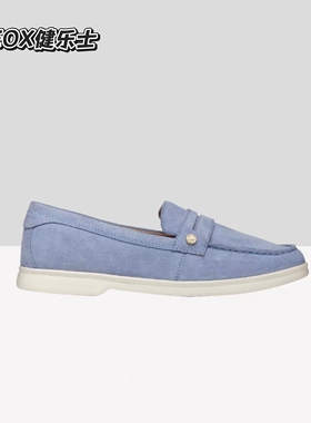 专柜撤柜25年新品GEOX健乐士女士新款反绒单鞋 D550ZDC4003/C6738