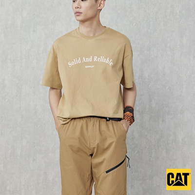 CAT卡特专柜撤柜 男士夏季落肩款舒适圆领短袖T恤CL1TSS15141C12