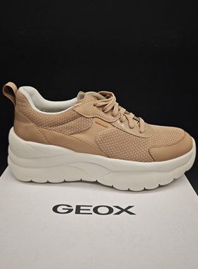 36 37码 专柜撤柜25年新品GEOX健乐士女士增高运动鞋D551FD C8191