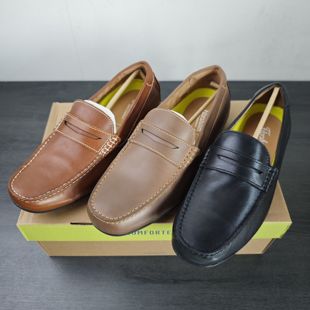 美国富乐绅乐福鞋秋季男士商务休闲一脚蹬真皮柔软男鞋