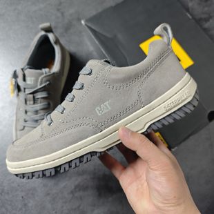 p725242微瑕 男鞋 43码 CAT卡特头层牛皮户外运动休闲板鞋