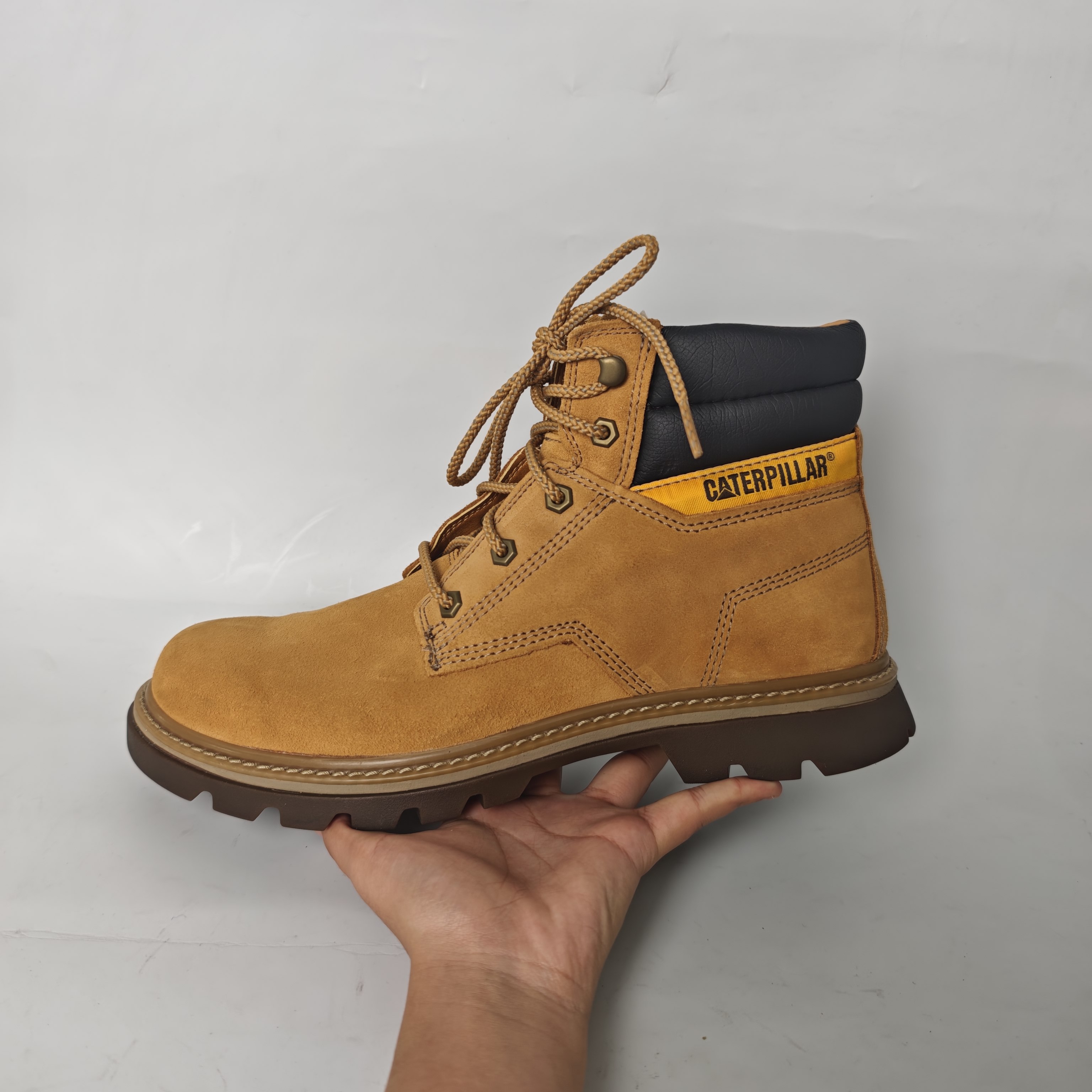 42码CAT专柜撤柜钢头防护耐磨防滑保暖男靴子 P724054无原盒