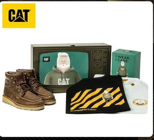 40/41码 CAT/卡特 户外休闲复古工装靴x SUPERFICTION联名礼盒
