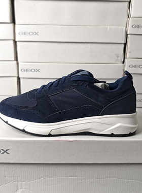 GEOX健乐士休闲运动鞋透气网面翻毛皮男鞋U35CZA C4002