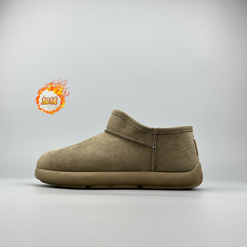 一脚蹬东北棉鞋潮复古毛绒勃肯鞋