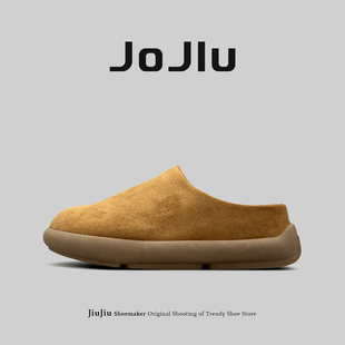 外贸男士大码复古一脚蹬懒人半拖鞋户外小土豆休闲百搭防滑勃肯鞋