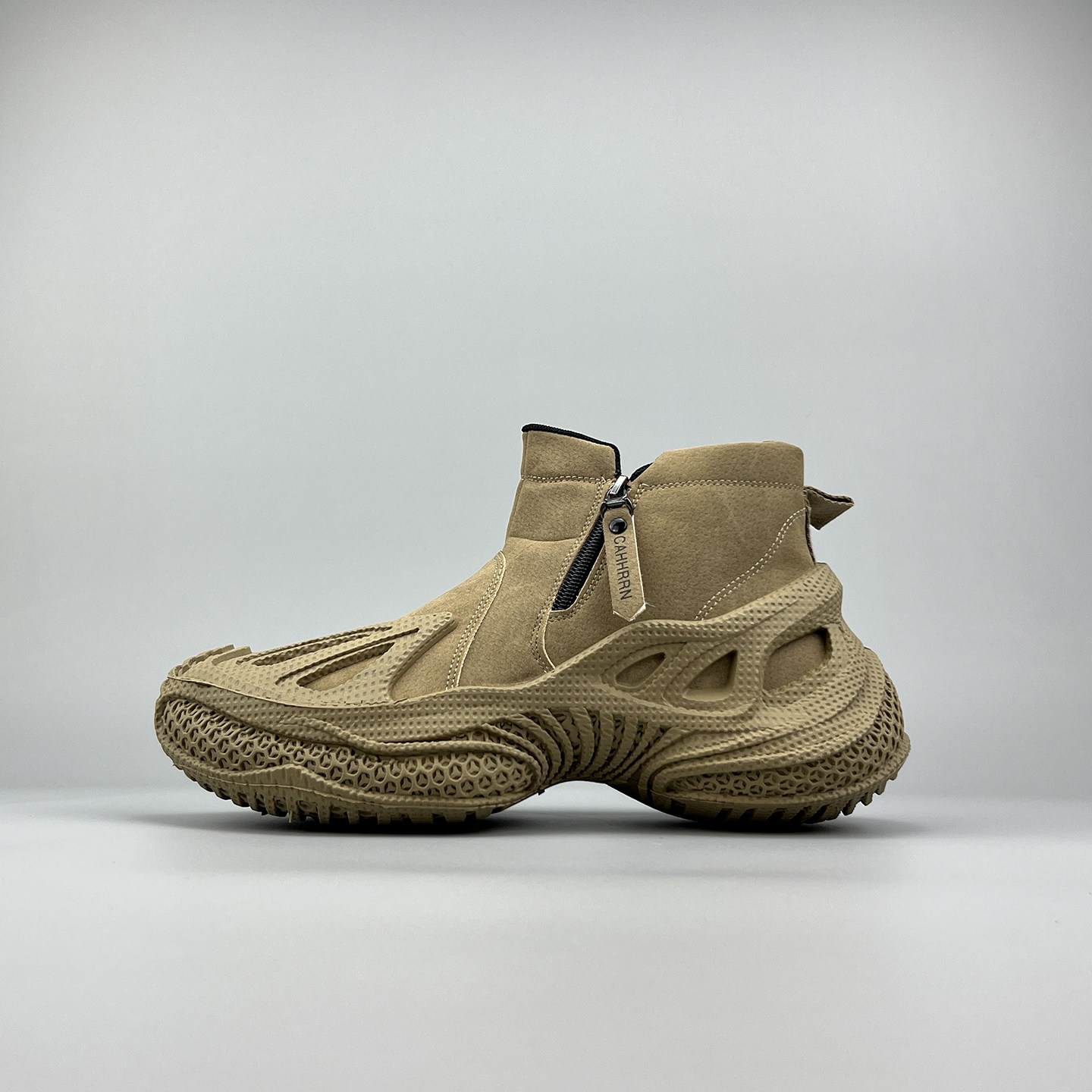 外贸男士春秋高帮拉链款机甲鞋厚底增高复古一脚蹬老爹鞋户外潮鞋,流行男鞋,马丁靴,淘宝优惠券,粉丝福利购,淘宝优惠卷