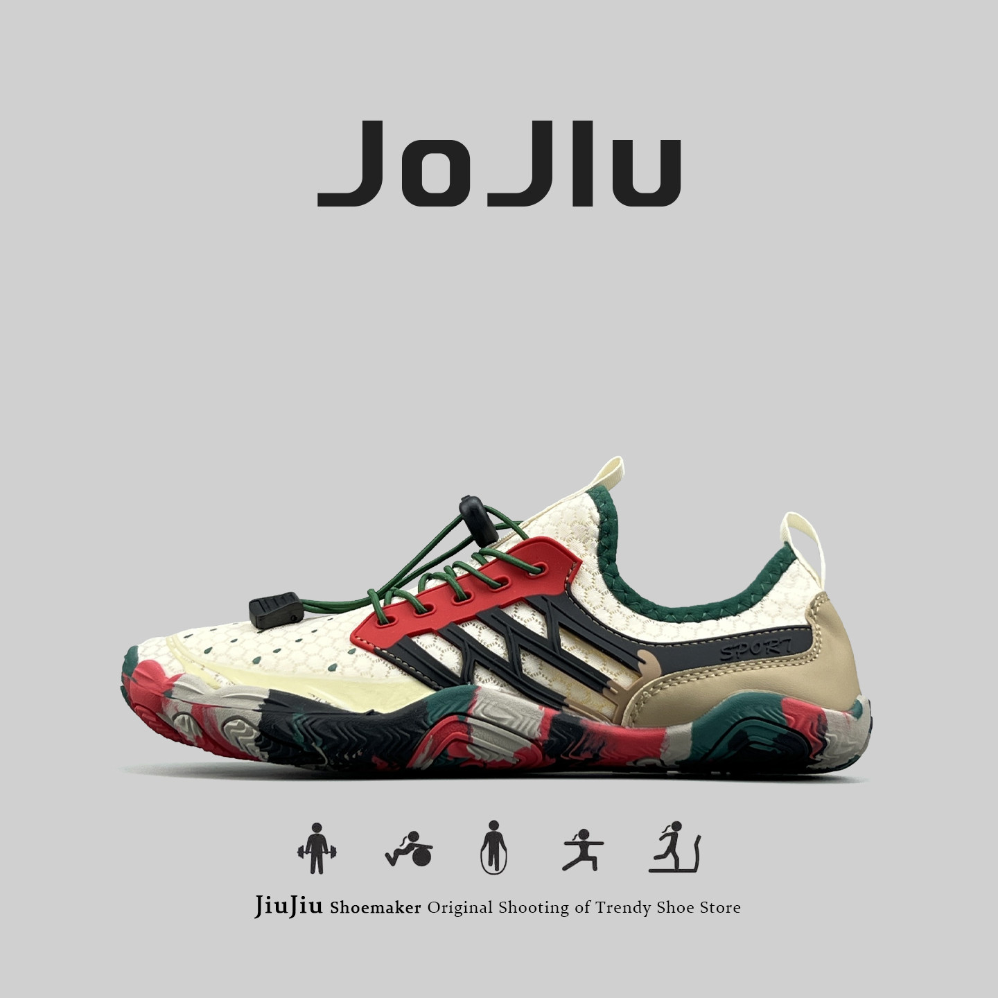 大码外贸男女健身深蹲跳绳力量举重卧推运动训练鞋网面涉水溯溪鞋