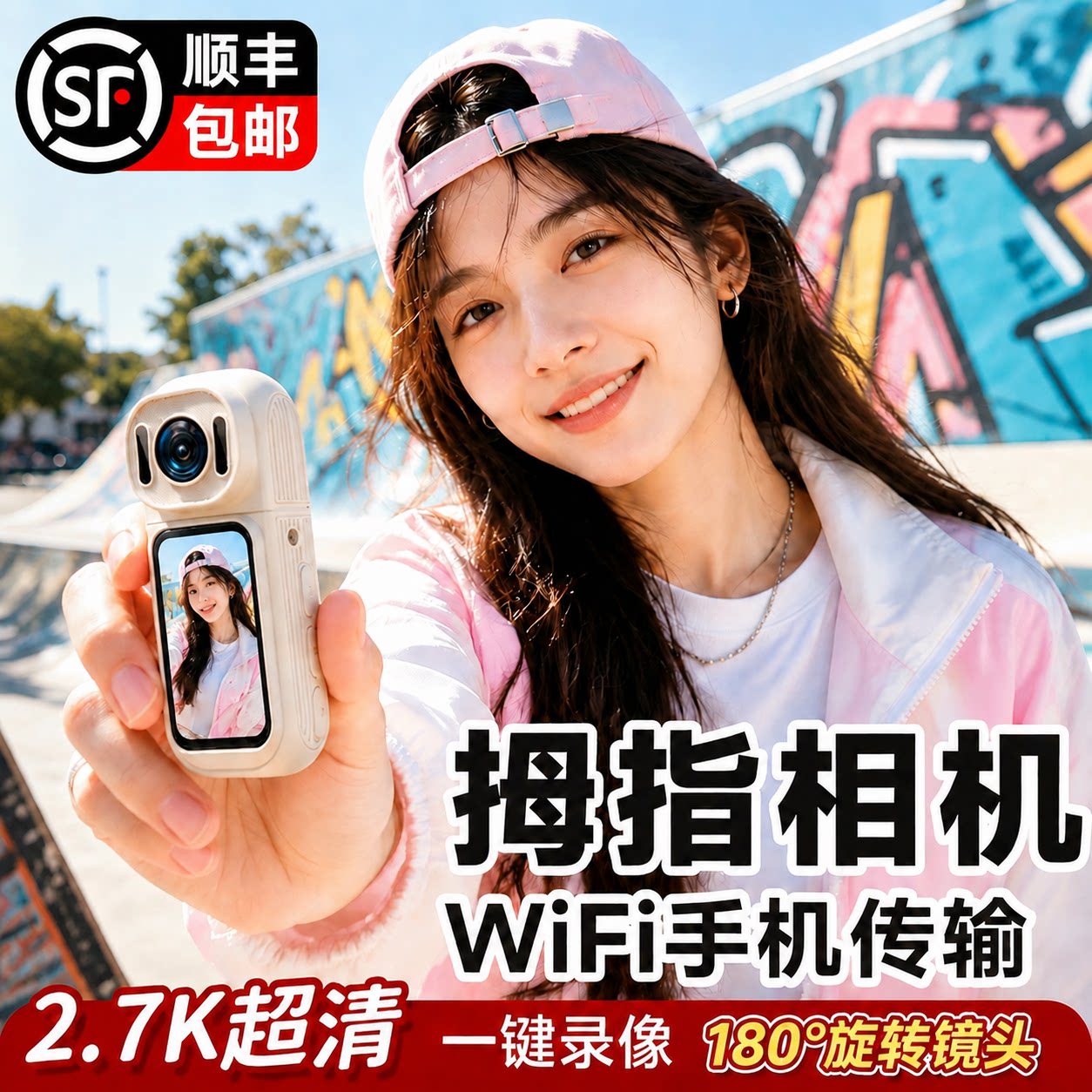 拇指运动相机胸前固定记录仪随身图片