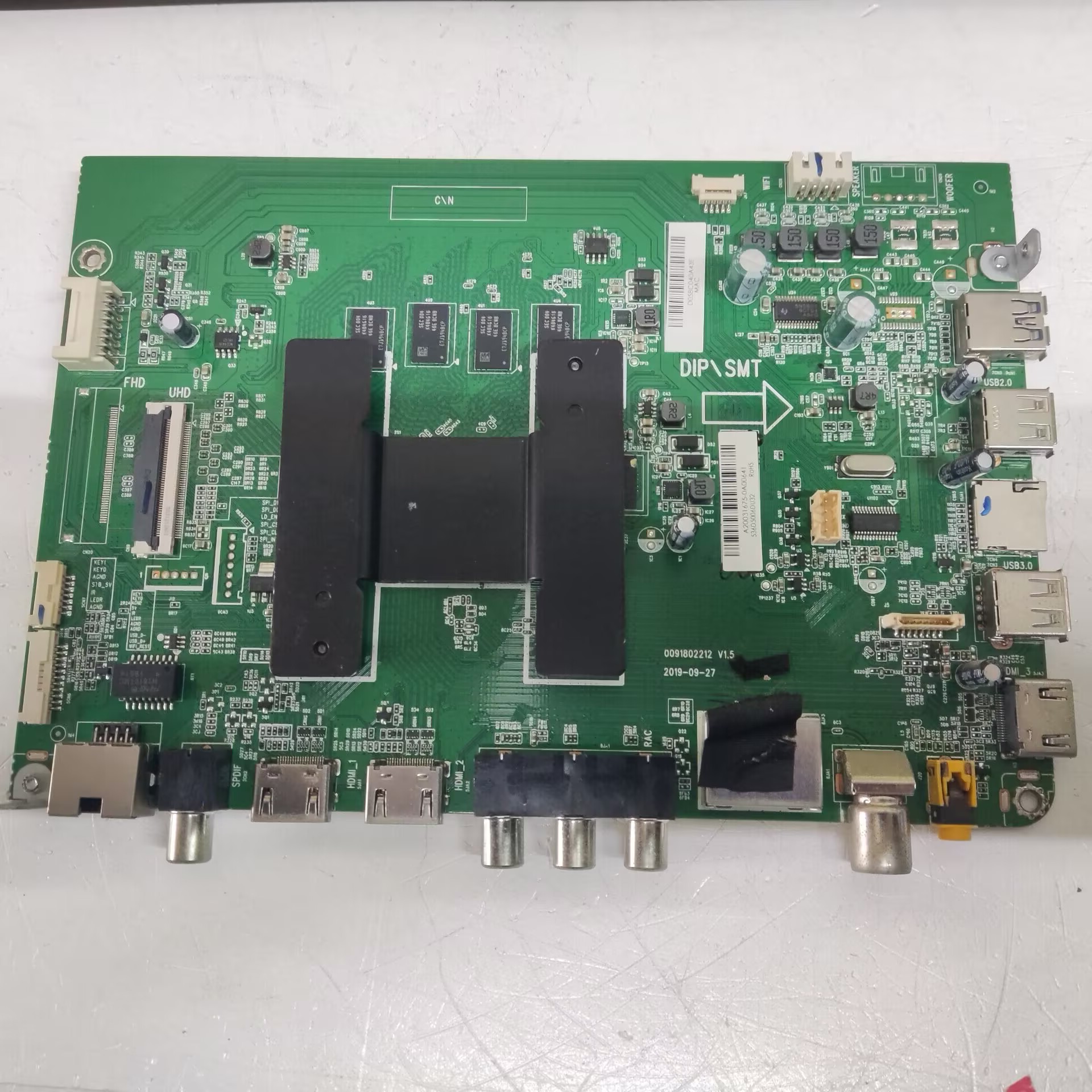 原装海尔LU50J51 50R5液晶主板0091802212 V1.5配屏CC500PV1D02