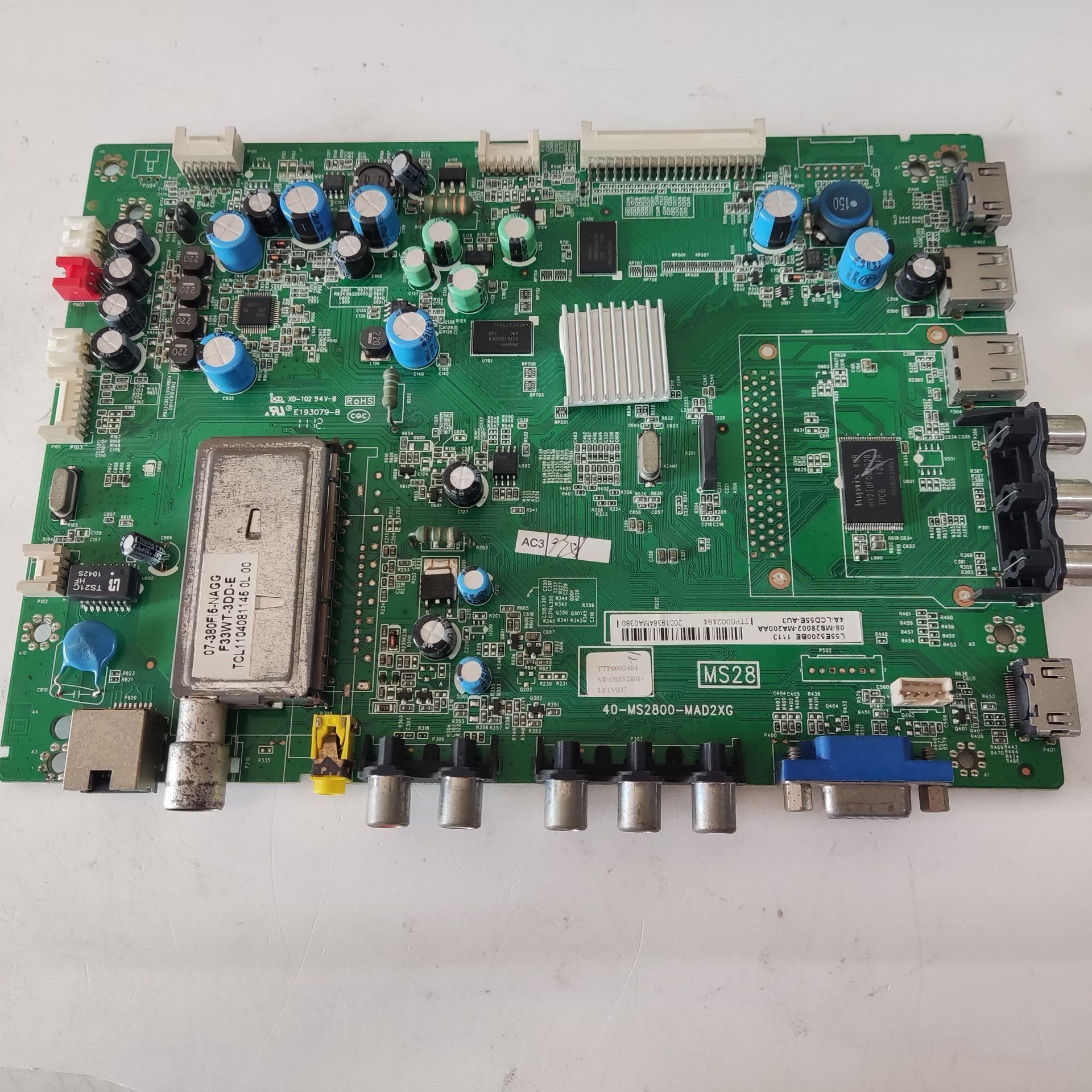 原装TCL L55E5200BE主板40-MS2800-MAD2XG配屏T546HW04实拍图