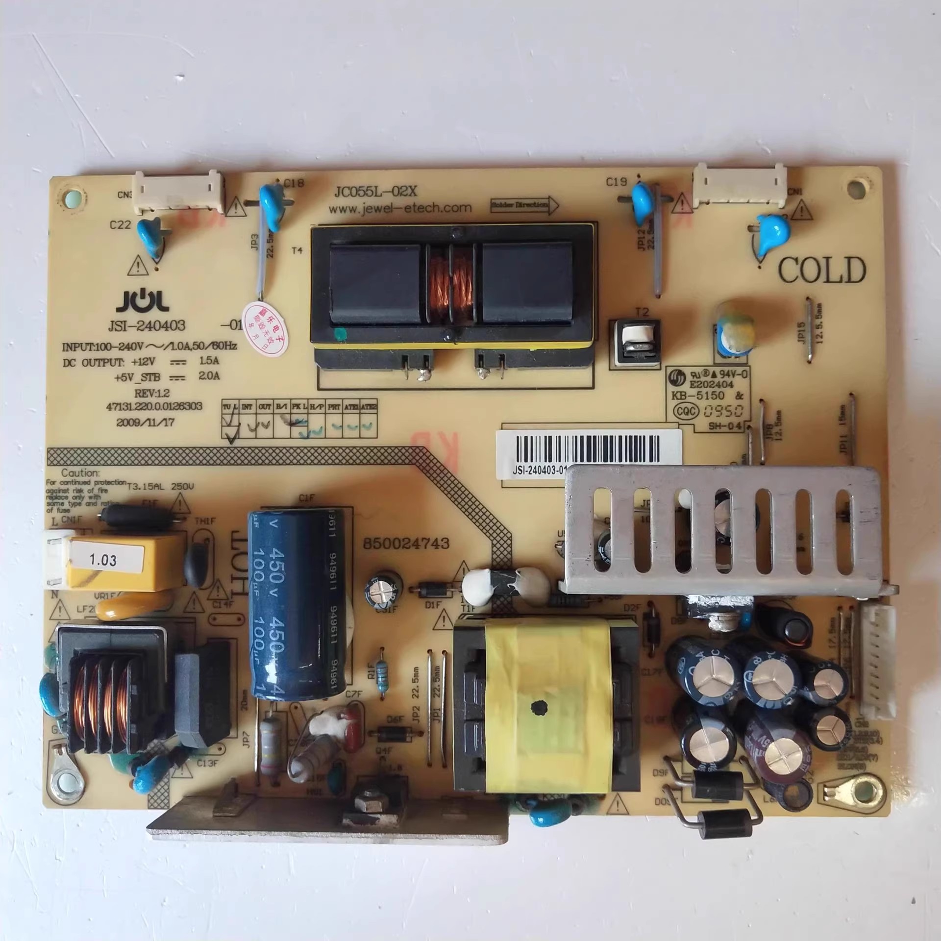 长虹 LT24720F LT24720FX电源板试好JSI-240403-014 JC055L-02X 电子元器件市场 PCB电路板/印刷线路板 原图主图