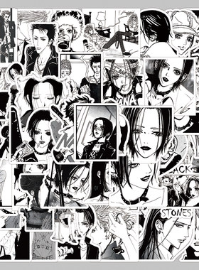 NANA黑白日系漫画贴纸不重复防水