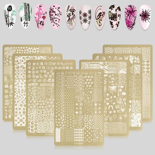 新款金色美甲印花钢板转印工具