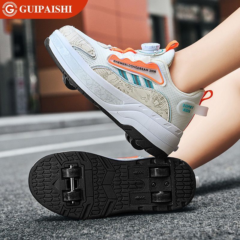 暴走鞋成人双排四轮轮滑网面高颜值男女两用透气旱冰鞋学生运动