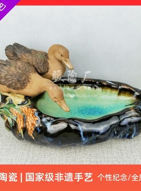 石湾公仔陶瓷大师客厅电视柜摆件