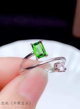 s925银长方形46mm时尚个性指环