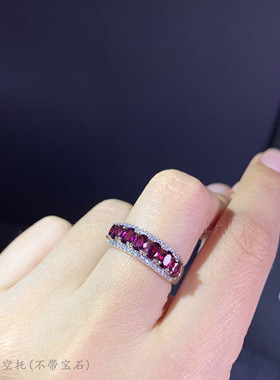 s925纯银戒指空托椭圆经典款