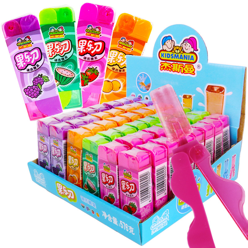 杰斯曼果乐刀糖果硬质棒棒糖水果西瓜味香橙味六一儿童礼物零食