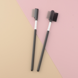 单边钢齿眉梳睫毛梳双边眉睫刷专业修眉用具修眉夹眉剪睫毛刷