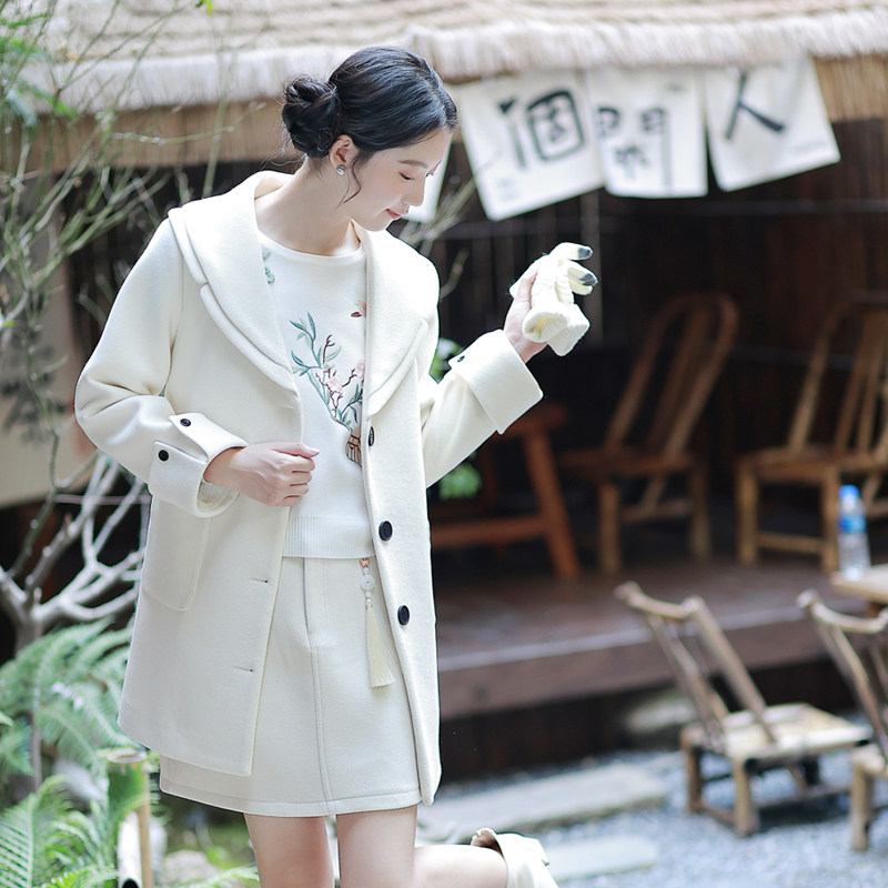 ATAR气质淑女毛呢大衣女2025冬装新款保暖中长大衣西装领呢料外套,女装/女士精品,毛呢外套,淘宝优惠券,粉丝福利购,淘宝优惠卷