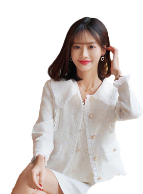 ATAR小香风翻领甜美外套女