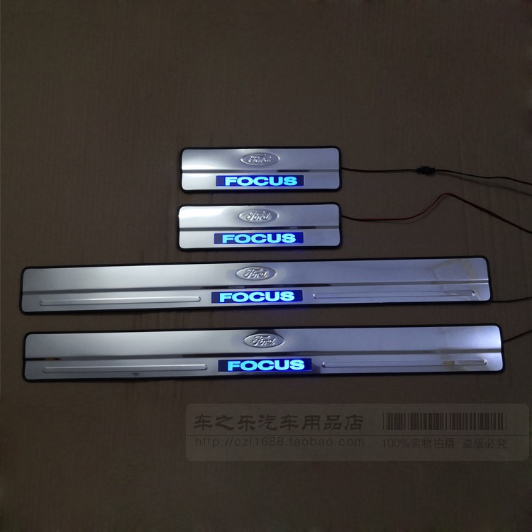 05 06 07 08 09 10 11款福克斯门槛条LED迎宾踏板带灯 经典 老款