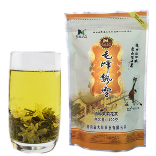名山大川毛峰飘雪100g四川雅安春茶花毛峰毛尖茉莉花茶蒙顶山茶叶