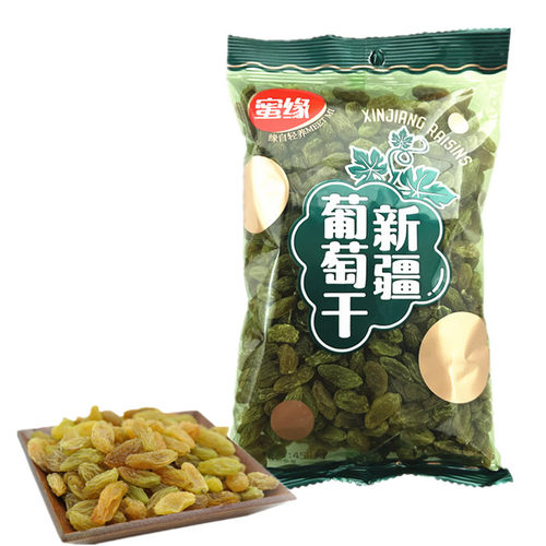 蜜缘新疆葡萄干408克水果干零食