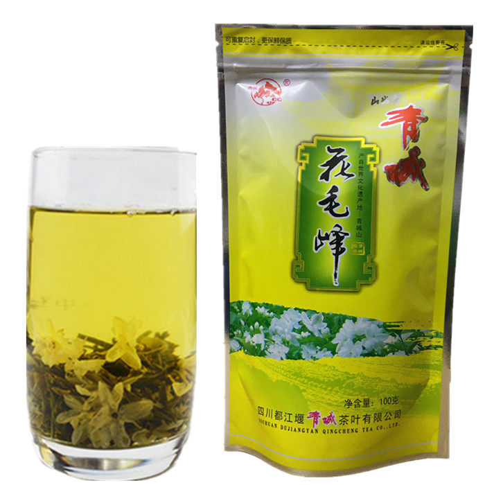 青城花毛峰100克绿茶四川成都都江堰青城山茉莉花茶毛尖高山茶叶