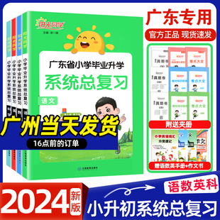 18套试卷强化训练六年级小考真题卷冲刺48天 小升初总复习语文数学英语科学人教版 阳光同学小学毕业升学系统总复习广东专用版 2024版