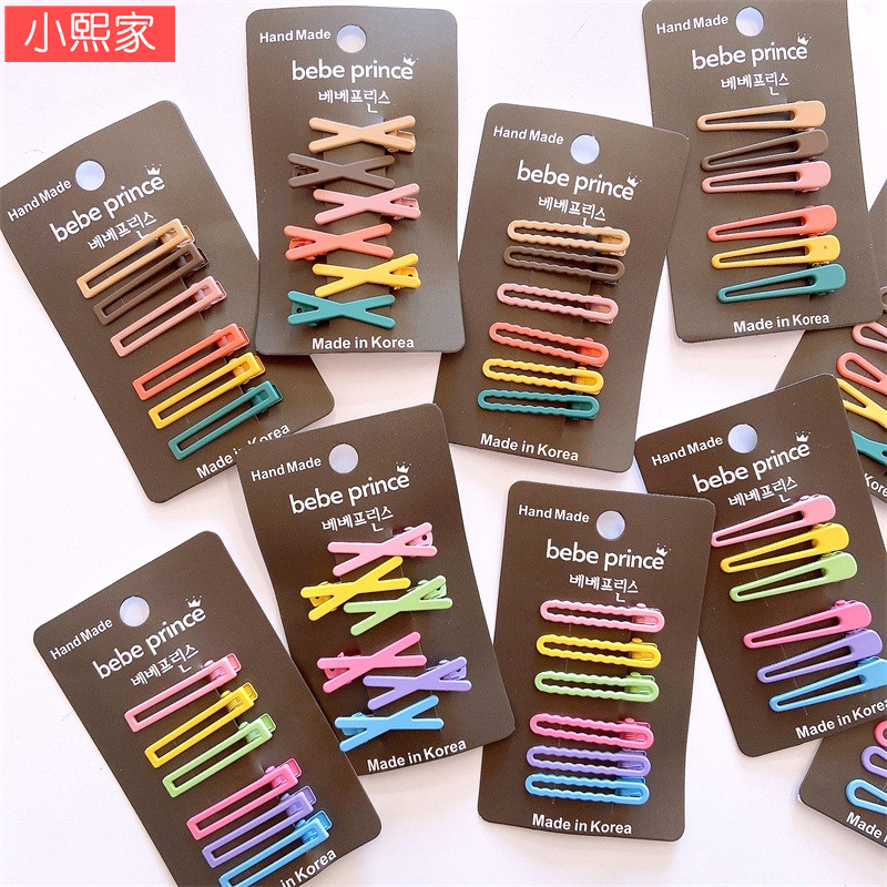 磨砂防滑基础发夹组合韩国儿童夹