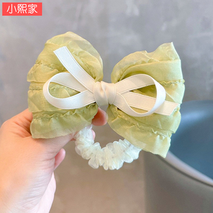 小清新夏天儿童蝴蝶结皮筋韩系发饰女童头饰宝宝彩色发圈马尾发绳