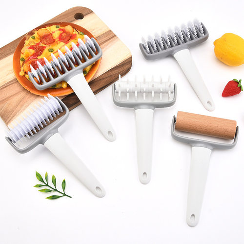 创意面条滚刀 多用滚轮刀 披萨滚轮套装 烘焙工具 花纹塑料拉网刀