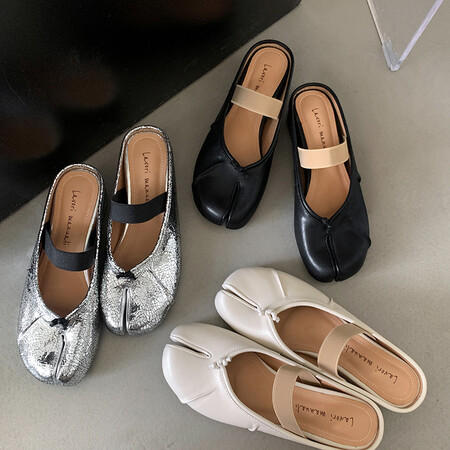 半拖凉拖鞋外穿女夏真皮凉鞋