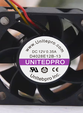 D4028E12B-13原装UNITEDPRO 12V 0.35A 4028 4CM厘米服务器风扇