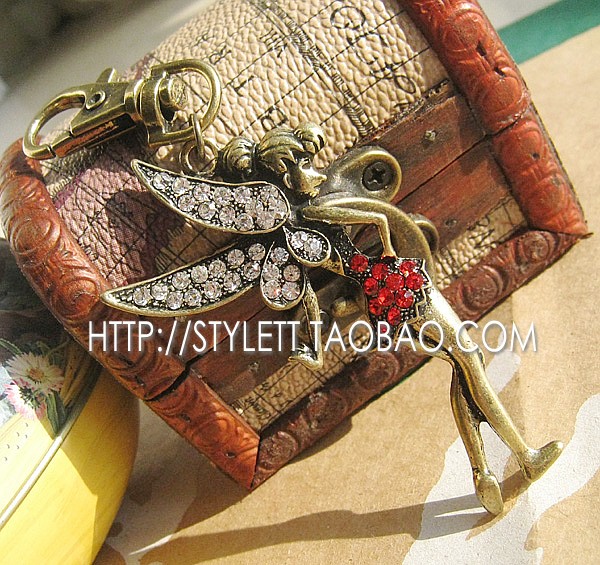 复古吊坠钥匙扣小仙女挂饰