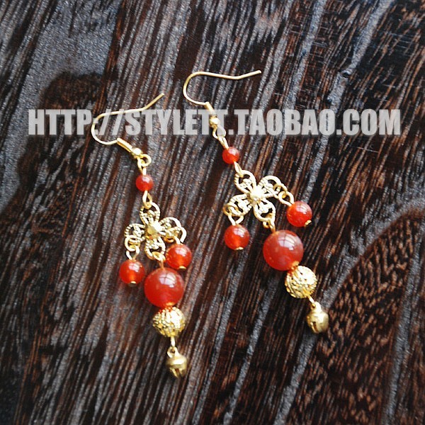 新娘旗袍婚礼汉服宫廷风古装耳坠