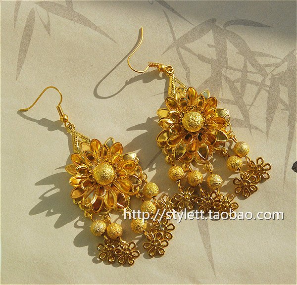 手工新娘婚礼古典风汉服旗袍耳环