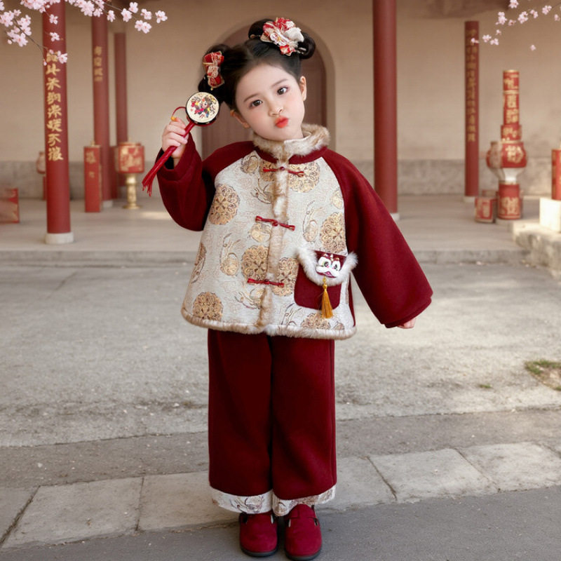 【送运费险】女童汉服拜年服加厚