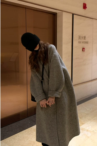 Fayeye Self -сделанная 90 шерстяной шерстяной четырехдушетой с двойным двойным шерстяным пальто Ж.