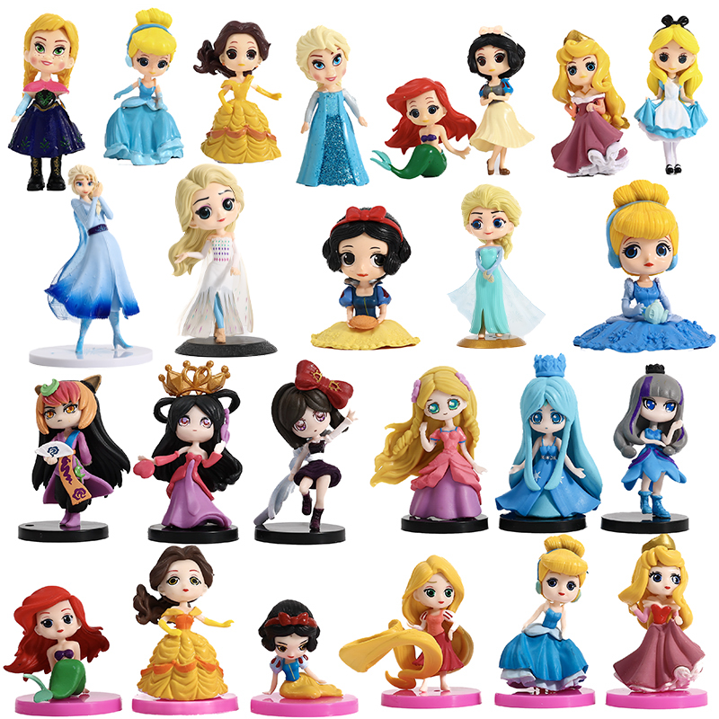 网红可爱童话Q版小公主合集女孩儿童生日蛋糕烘焙装饰摆件公仔