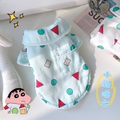 泰迪春天小新睡衣比熊小型犬宠物秋冬季 两脚衣服狗狗猫咪加绒棉衣